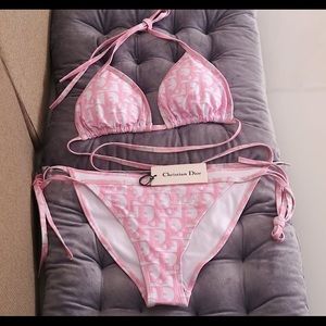 🆕Christian Dior pink monogram Bikini set